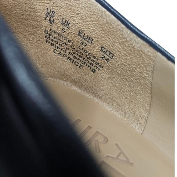 NEW Naturalizer 7 Caprice Black Leather Pump Comfort Career Classic Minimalist - Picture 2 of 4